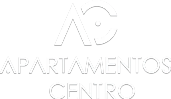 Logotipo Apartamentos Centro blanco con sombra
